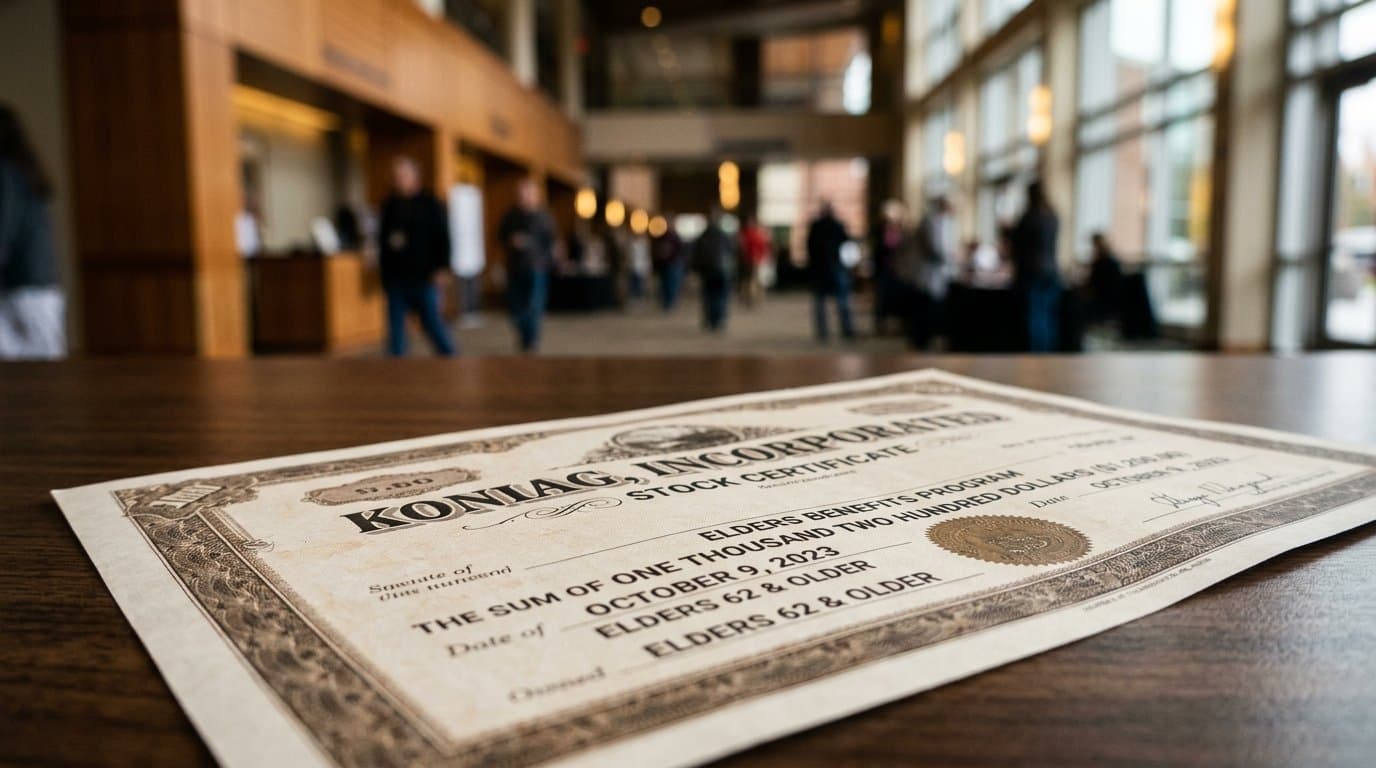 Cover image for article: Koniag sets $1,200 Oct. 9 benefit for original shareholders 62+